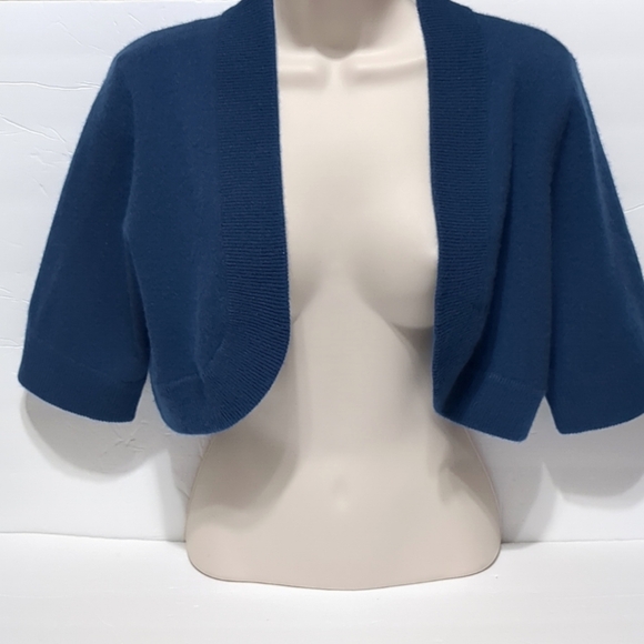 INC Cashmere Cardigan open crop top short sleeve - Picture 1 of 9
